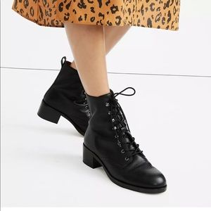 Black Patti Lace-Up Boot by Madewell